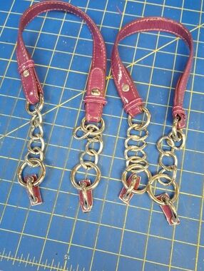 Coach Raspberry Color Chain-Link Wristlet 24" Strap Set of 2